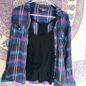 Rubbish Pink and Blue Cozy Flannel